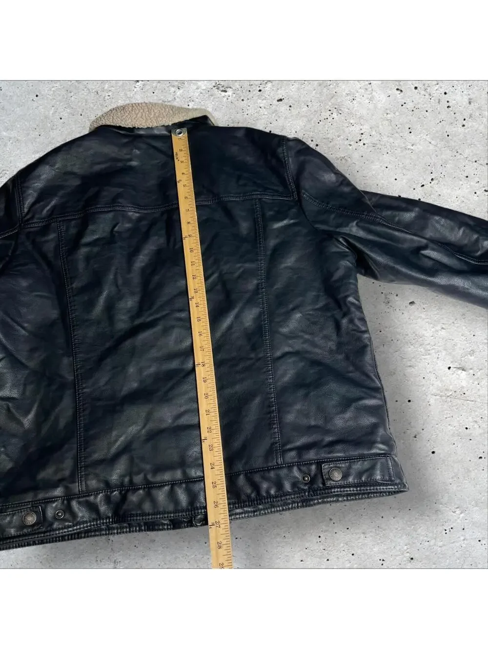 Levi's Men's Faux Leather Sherpa Trucker Bomber Motorcycle Jacket Blue Green
